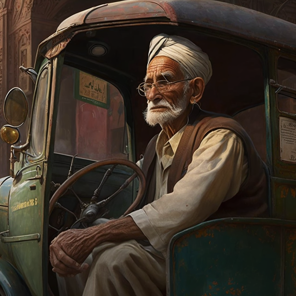 Old Rickshaw Driver